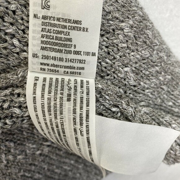 Abercrombie Kids Hood D Cardigan Heather Grey Size 13/14 RN 75654 - Picture 2 of 6